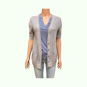 Mossimo Supply Co Gray Short Sleeve Cardigan Sweater Medium (3 for $12 item)